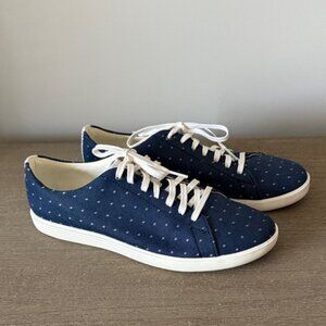 Cole Haan Grand.OS Crosscourt Low Sneakers in Navy & White Dot Size 10